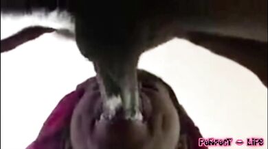 PERFECT LIPS mouth was so wet he couldn't help but to bust