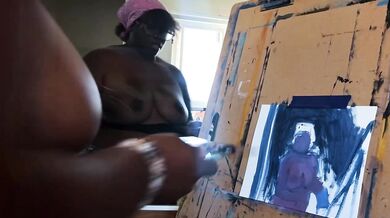 SEXY ART VLOG NUDE PAINTING- Titty Edition