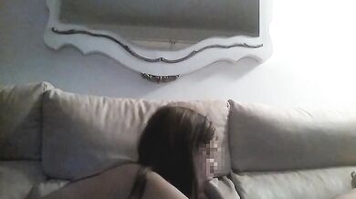 Hot real couple homemade sextape on couch