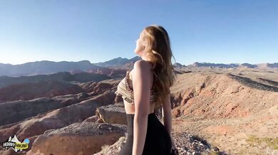 SUNSET FUCKFEST in the mountains with perfect body babe pt 1 - Horny Hiking - POV 4K