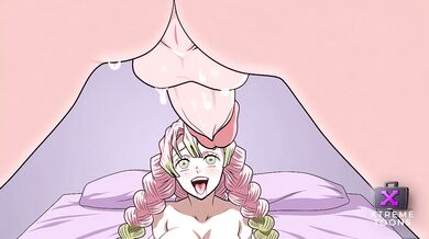 Mitsuri X Yamada Anna Hentai (Demon slayer x The Dangers in My Heart)
