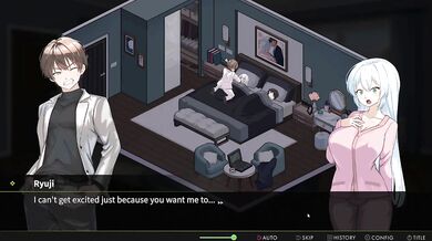 Hentai Game – Immoral Bathhouse - Busty Wife Gets Pounded Next to Clueless Husband - NTR Hardcore Sex