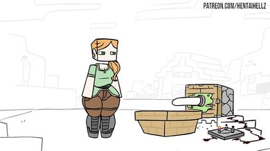 alex loves pistons in Minecraft