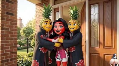 Moranguete Fucked Hard by Pineapple King & Pineapple Prince - Porno Fruit Novela Moranguete Takes Two Pineapples at Once Threesome Fruit Soap Opera