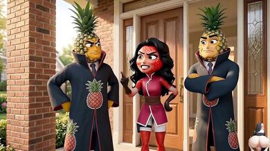 Moranguete Fucked Hard by Pineapple King & Pineapple Prince - Porno Fruit Novela Moranguete Takes Two Pineapples at Once Threesome Fruit Soap Opera