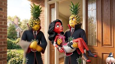 Moranguete Fucked Hard by Pineapple King & Pineapple Prince - Porno Fruit Novela Moranguete Takes Two Pineapples at Once Threesome Fruit Soap Opera