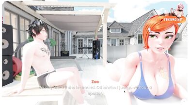 (P10) Mansion Days | Zoe's Sweaty Workout... Ends with Poolside Anal