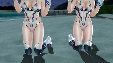Dead or Alive Xtreme Venus Vacation Yukino and Hitomi Cyber Nyan Tech Swimsuit Nude Mod Fanservice Appreciation