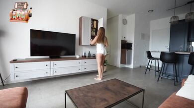 My stepsister came up with a sneaky plan to give me a blowjob. Her plan worked—she had an orgasm.