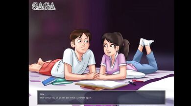 Seductive babysitter seduces teen in gaming session