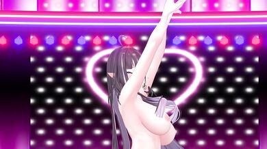 Touch Hentai MMD | Thicc Elf VTuber Strip Dance