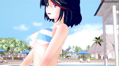 Ryuko Matoi cowgirl sex on the pool | Killlakill | Full & POV on patreon: Fantasyking3