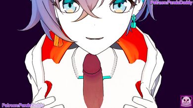 Zenless Zone Zero bunny suit 3D hentai - big tits Belle Bunny Suit Blow Job for her boss hentai by PandaDaddy