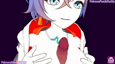 Zenless Zone Zero bunny suit 3D hentai - big tits Belle Bunny Suit Blow Job for her boss hentai by PandaDaddy