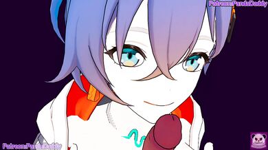 Zenless Zone Zero bunny suit 3D hentai - big tits Belle Bunny Suit Blow Job for her boss hentai by PandaDaddy