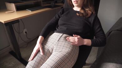 Naughty Coworker Cameltoe Tease And Denial