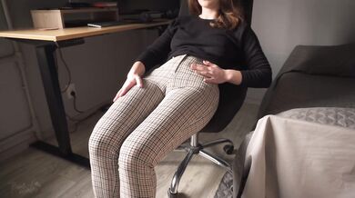 Naughty Coworker Cameltoe Tease And Denial