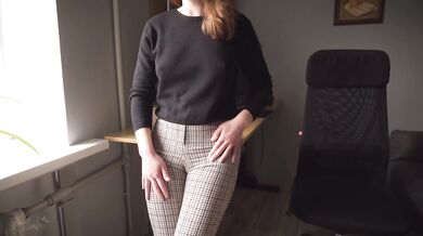 Naughty Coworker Cameltoe Tease And Denial