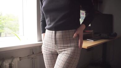 Naughty Coworker Cameltoe Tease And Denial