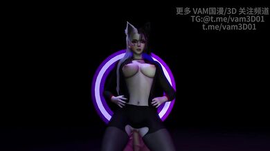 The fox spirit's riding and swaying dance