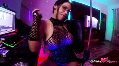 Natzinha Morena delivers wild cock fury