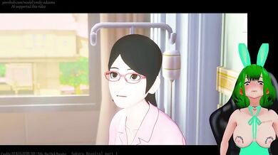 Boruto fucked Sakura while she was treating him in the hospital