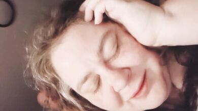 Sarah giggles takes her nightly load