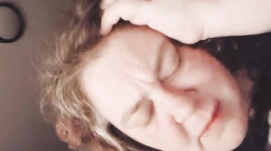 Sarah giggles takes her nightly load