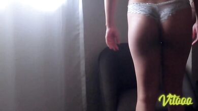 An incredible blowjob while she wears her sexy lingerie
