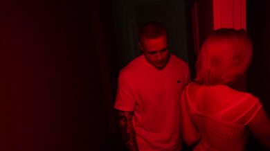 Petite Blonde Teen Stripper Deepthroats Big Cock Cum in Mouth