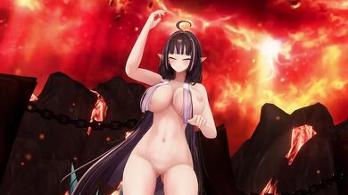 Elf VTuber Outfit Change Until Naked | MMD Hands Up