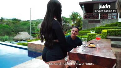 I fuck a stranger with a big dick in public, and he cums on my beautiful Latin ass!