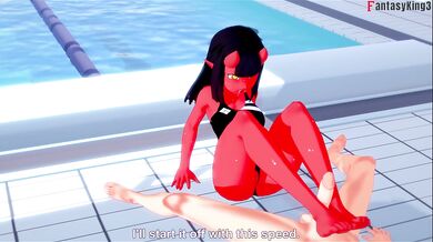 Meru the succubus bikini blowjob | Full & POV on patreon: Fantasyking3