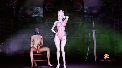 3D big boobs stripper cosplay babe cheating with big cock