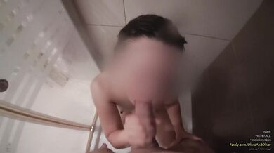 The shared shower ended with an unexpected finish
