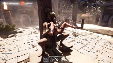 The ancient statue awakened and began rhythmically fucking Lara Croft in her tight ass. BDSM outfit. 3D Hentai Animation