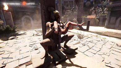 The ancient statue awakened and began rhythmically fucking Lara Croft in her tight ass. BDSM outfit. 3D Hentai Animation