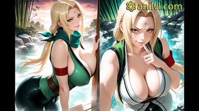 Tsunade in a steamy game of passion all night