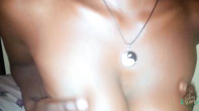 Playing with my titties, juggling them, then in missionary, legs lifted high and wide while I rub my big, throbbing clit and finger-fuck my wet pussy