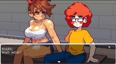 Gym Buddies [ HENTAI Game ] msucular girl love to suck my cock after training !