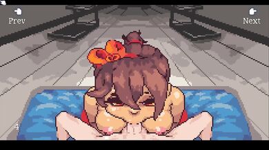 Gym Buddies [ HENTAI Game ] msucular girl love to suck my cock after training !