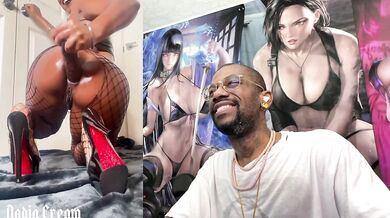Tight Petite Goth Ebony Babe Fucking And Slapping Her Ass From Behind And Pissing All Over The Place