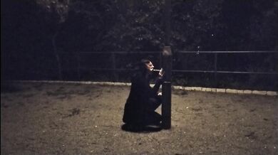 Sucking my dildo in the park, waiting for someone to catch me