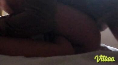 Latina - with a natural body having sex while lying on the bed