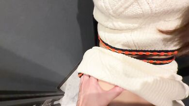 Doll wife having standing doggy sex at the entrance of the hotel I endure moans while feeling the presence of people in the hallway and cum