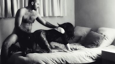 Stunning Black Haired Petite Girl Rides a Big Cock and Gets a Facial