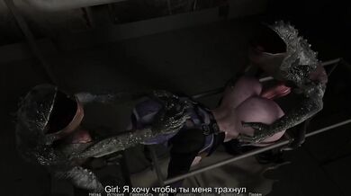 5 murlocs take turns fucking a virgin girl in the ass, pussy, and mouth at the same time