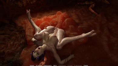 She entered the mutants' cave, and the mutants entered her cave. 3D