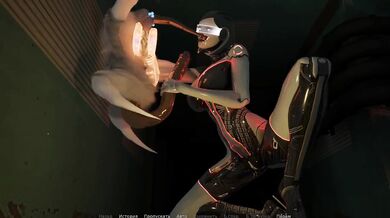 A robotic girl satisfies a monster with her depraved body. 3D
