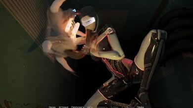 A robotic girl satisfies a monster with her depraved body. 3D